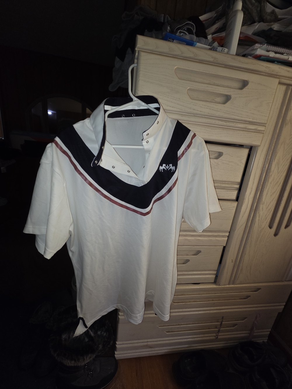 Equine Couture 3x Show Shirt Chevron Trim